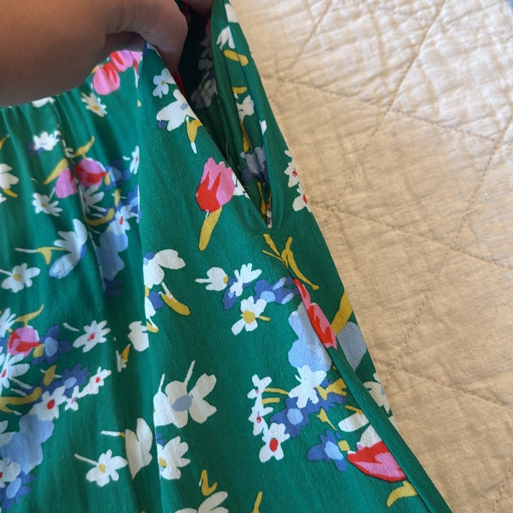 Loft green floral midi dress - Picture 10 of 11